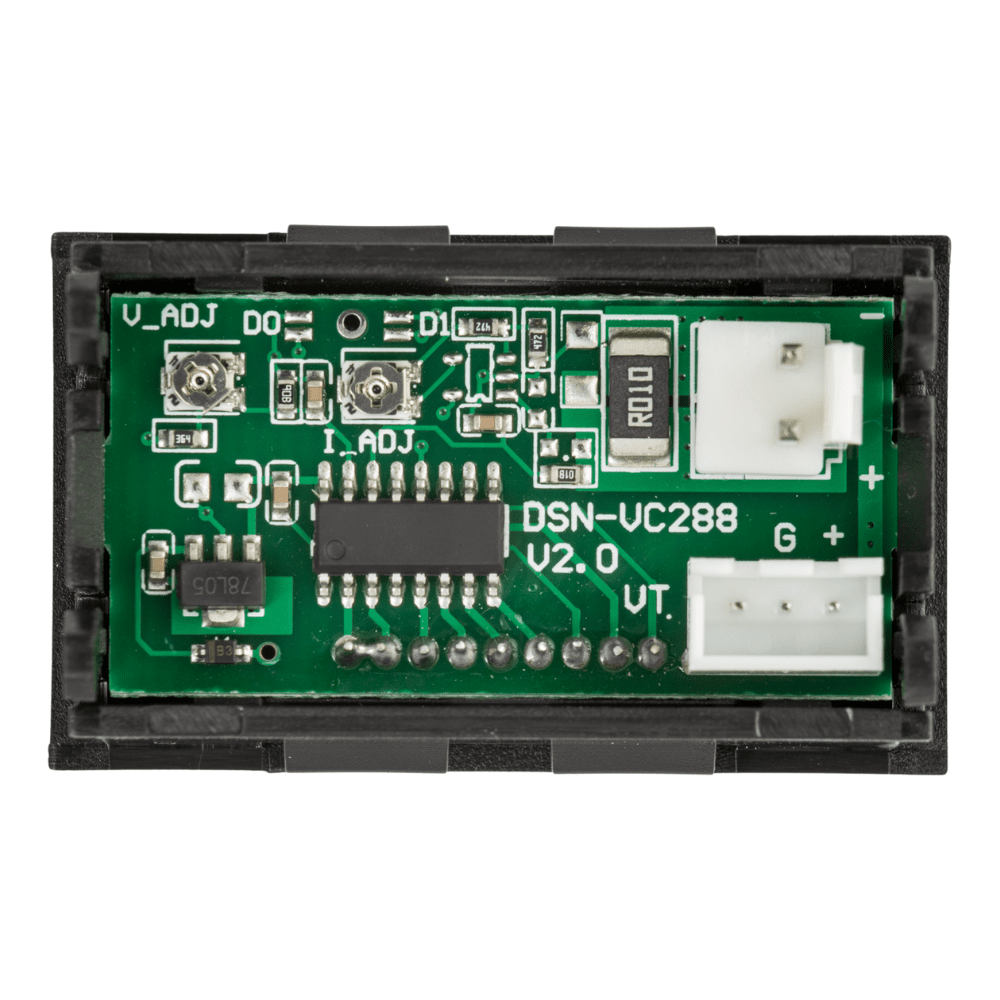 Woltomierz, amperomierz panelowy LED, 0-100V 0-10A DC - Sklep msalamon
