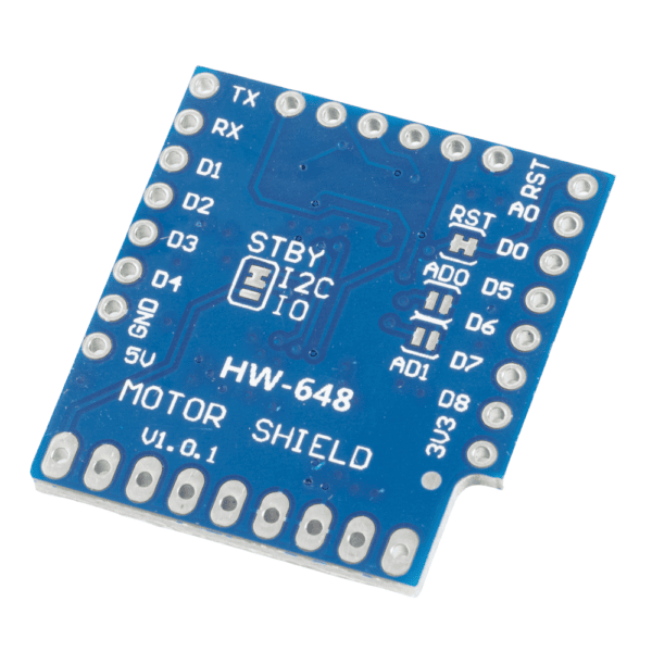 Moduł ze sterownikiem silników DC TB6612FNG do Wemos D1 Mini (5) Moduł ze sterownikiem silników DC TB6612FNG do Wemos D1 Mini (5)