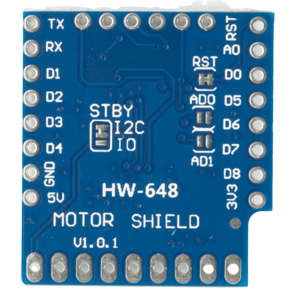 Moduł ze sterownikiem silników DC TB6612FNG do Wemos D1 Mini (9) Moduł ze sterownikiem silników DC TB6612FNG do Wemos D1 Mini (9)