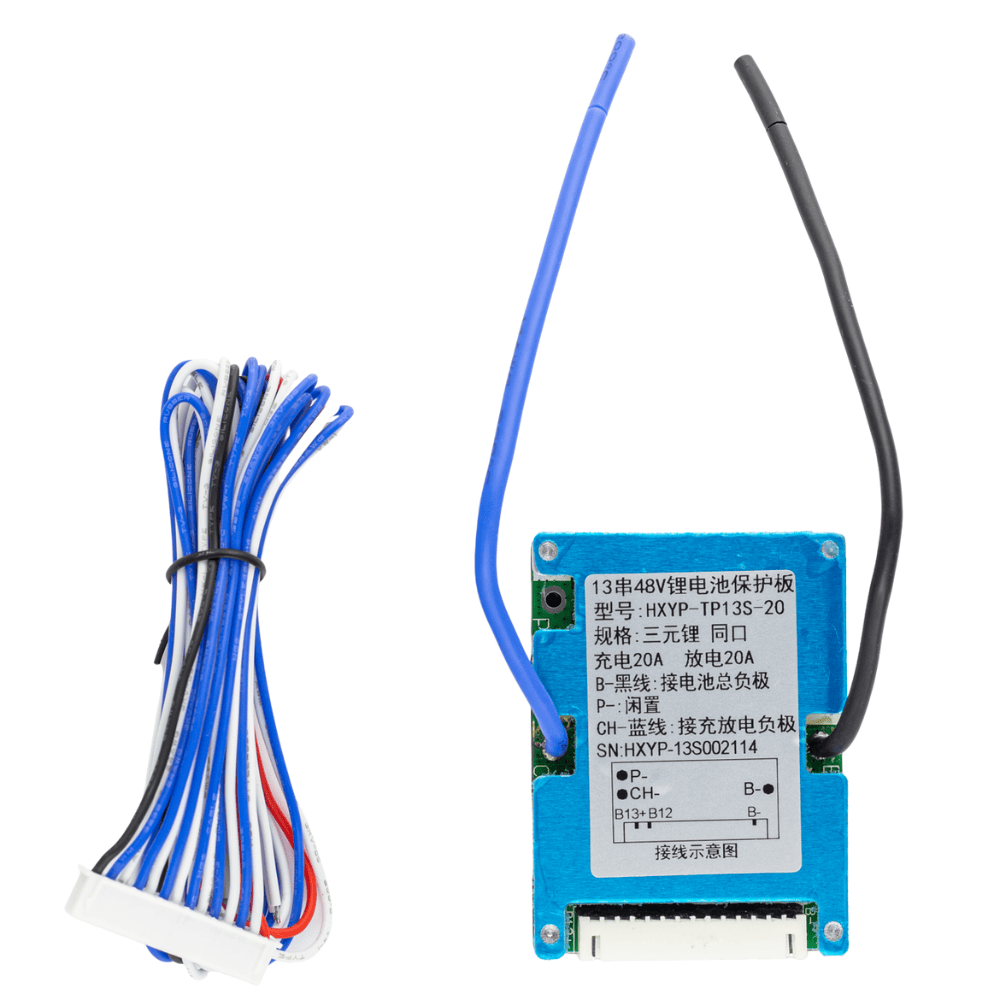 TECNOIOT BMS 13S 48V 20A Per Batterie Li-Ion 18650, 2 Pezzi Con Protezione Da Sovraccarico E Corto Circuito