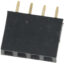 Gniazdo goldpin 1×4 pin żeńskie proste 2.54mm