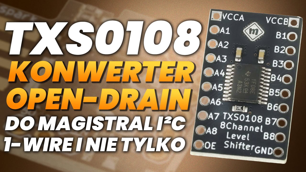 TXS0108 Konwerter Open-Drain Do Magistral I²C, 1-Wire i Nie Tylko