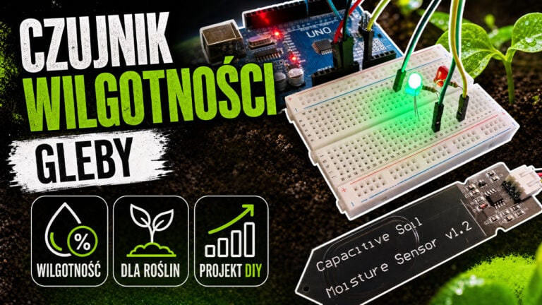 Wskaźnik wilgotności gleby z czujnikiem pojemnościowym i diodami LED
