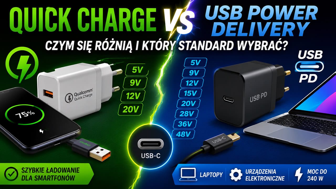Quick Charge vs USB Power Delivery – czym się różnią i który standard wybrać?